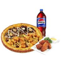 [미스터피자] 미스터피자 새우천왕M+핫윙4+콜라1.25L