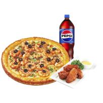 [미스터피자] 미스터피자 쉬림프골드M+핫윙4+콜라1.25L