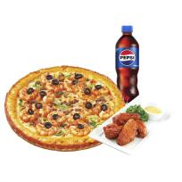 [미스터피자] 미스터피자 쉬림프골드M+핫윙4+콜라500ML