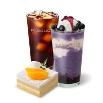 [파스쿠찌] 베리베리 요거트 그라니따+아메리카노(R)+카사타 레오(조각)