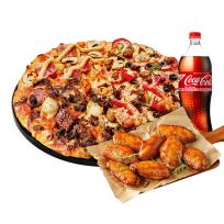 [도미노피자] 도미노피자 오리지널 베스트 콰트로(L)+웨스턴 핫 윙+콜라 1.25L