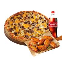 [도미노피자] 도미노피자 오리지널 필라델피아 치즈스테이크(L)+웨스턴핫윙+콜라1.25L