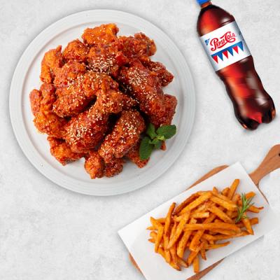 네네치킨 쇼킹핫치킨+콜라(1.25L)+감자