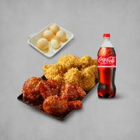 [BBQ] BBQ 황올반+BBQ양념반+크림치즈볼+콜라1.25L