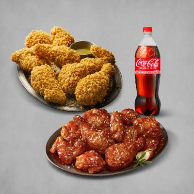 BBQ 황금올리브치킨+BBQ 양념치킨+콜라1.25L