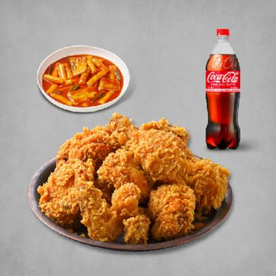 BBQ 황금올리브 핫크리스피+떡볶이+콜라1.25L