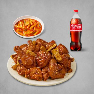 BBQ 맵소디+떡볶이+콜라1.25L