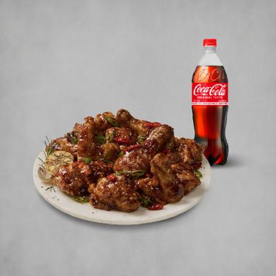 BBQ 땡초숯불양념치킨+콜라1.25L