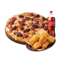 [도미노피자] 도미노피자 K-Rib&치즈 (L) + 콘 크런치 치킨 + 콜라 1.25L
