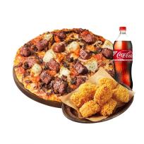 [도미노피자] 도미노피자 와와웨 스테이크 (L) + 콘 크런치 치킨 + 콜라 1.25L