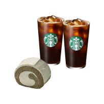 스타벅스 [고맙습니다] 카페 아메리카노 T 2잔+부드러운 흑임자 롤