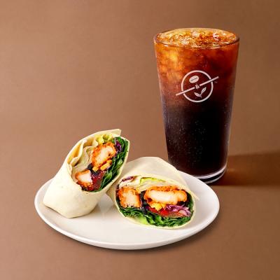 커피빈  아메리카노 (S) + 케이준 통안심 샐러드랩